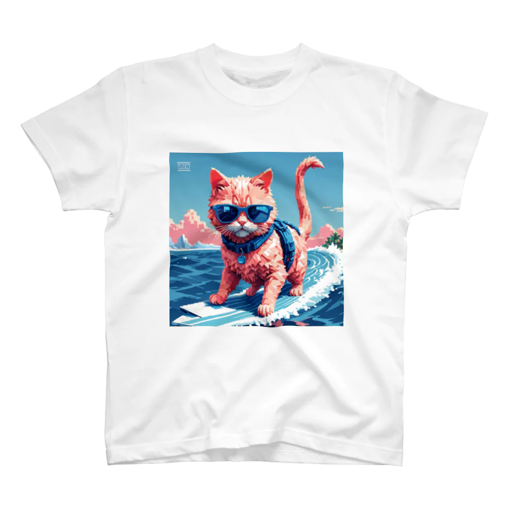 メロンパン猫のサーファーキャット スタンダードTシャツ