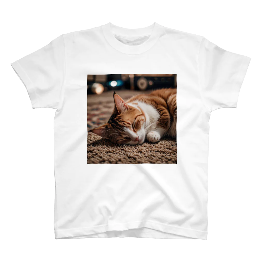 IKEDAYAの寝ている猫 スタンダードTシャツ