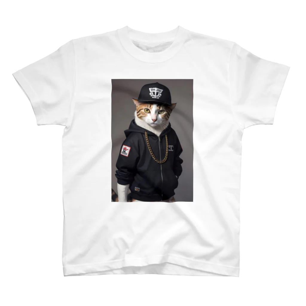 Be proudのヒップホップ猫 Regular Fit T-Shirt