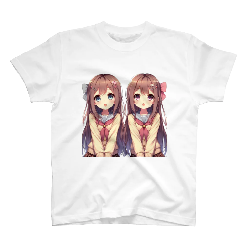 seigi2oo2の愛らしい可愛い双子の姉妹 Regular Fit T-Shirt