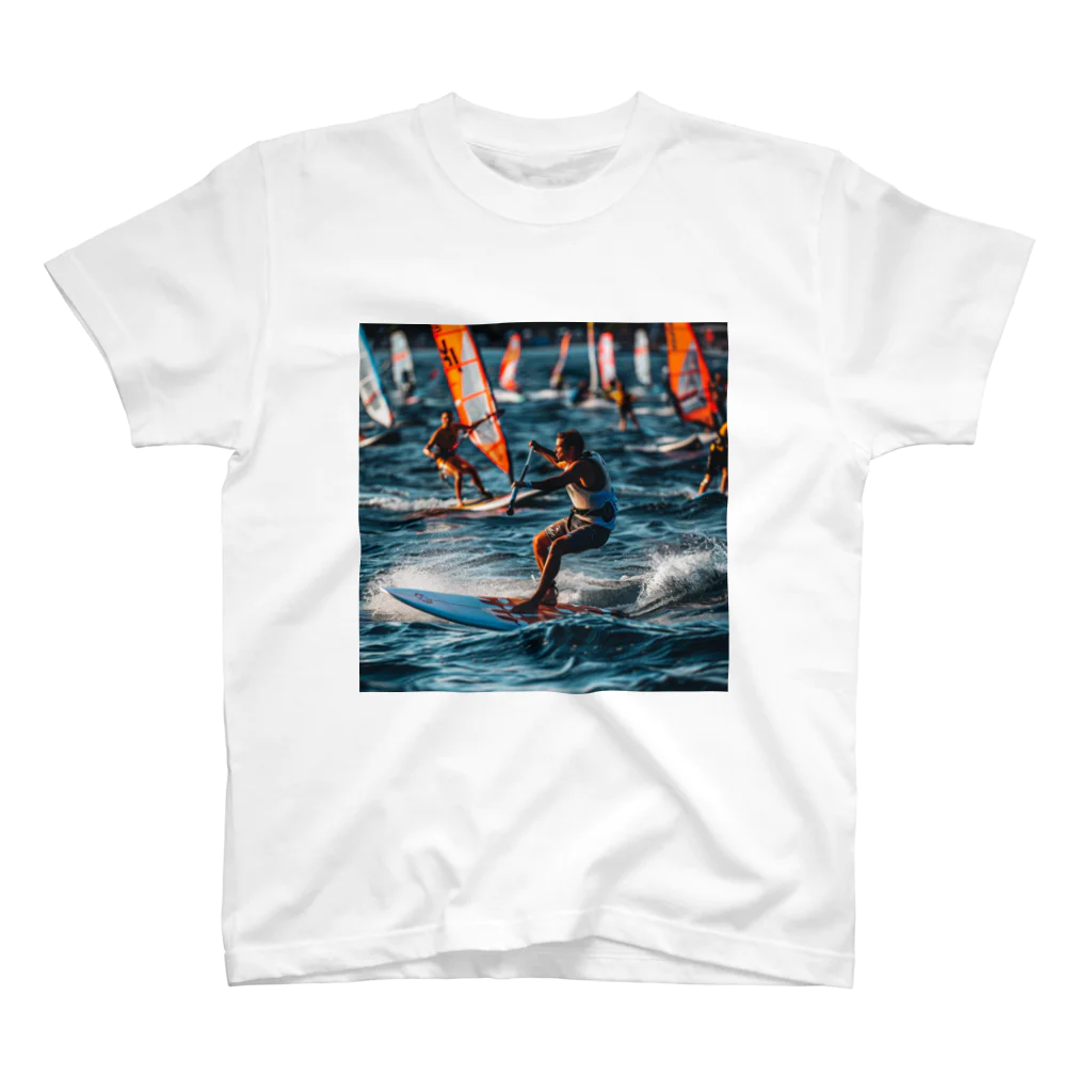 AQUAMETAVERSEのsupとwindsurfingレース　エンジェル717 2065 スタンダードTシャツ