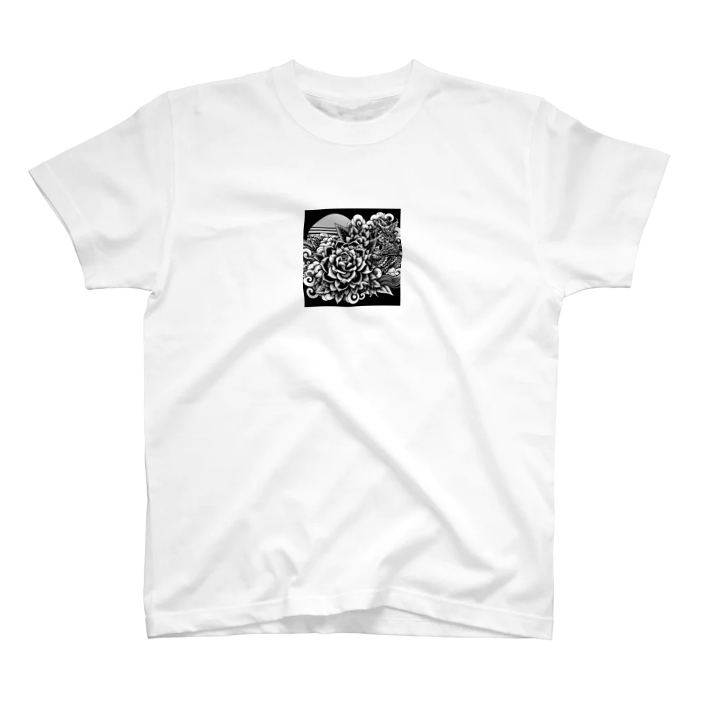 tooeの和華日　黒 Regular Fit T-Shirt