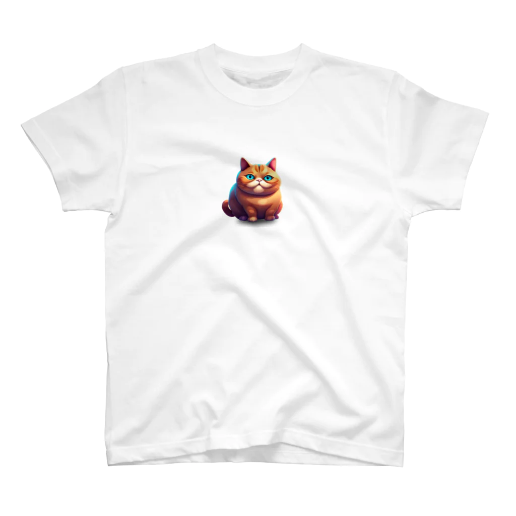 M@designartのぽんぽんデブ猫 Regular Fit T-Shirt