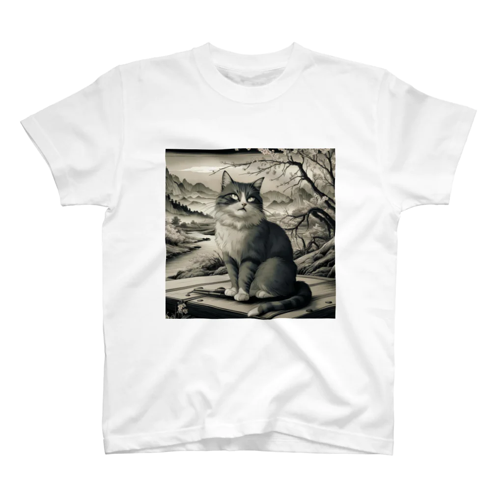 猫XショップX猫の白夜の猫クン スタンダードTシャツ