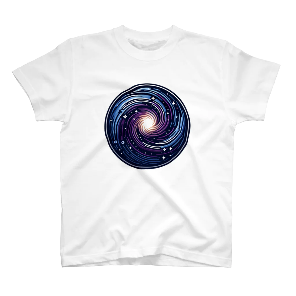 宇宙の神秘グッズ販売所のエンブレム(ギャラクシー) スタンダードTシャツ