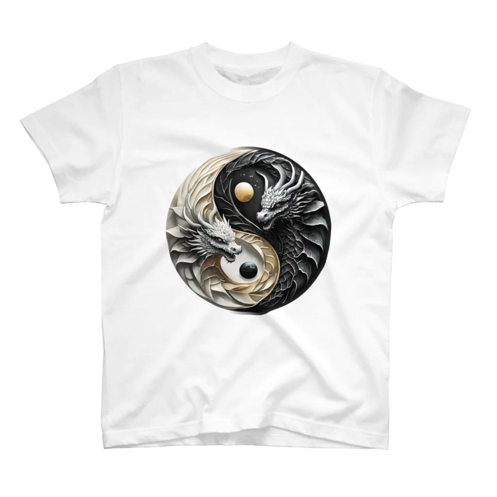 Ａ’ｚｗｏｒｋＳの龍頭陰陽太極図 スタンダードTシャツ