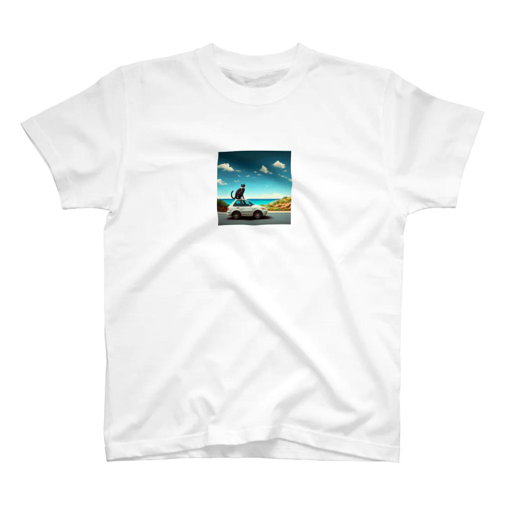 真田幸村の海と猫と車 Regular Fit T-Shirt