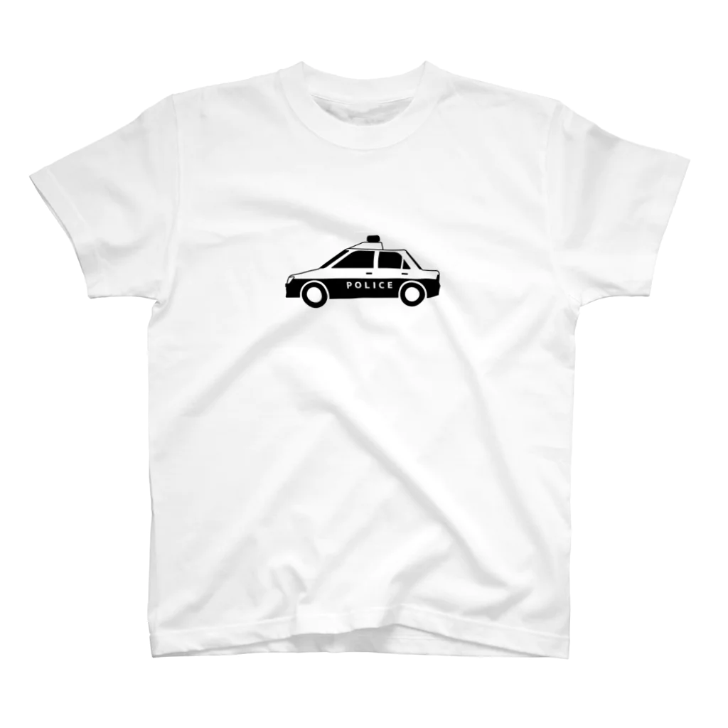 働く車・乗り物Tシャツ／KK商店のパトカー スタンダードTシャツ