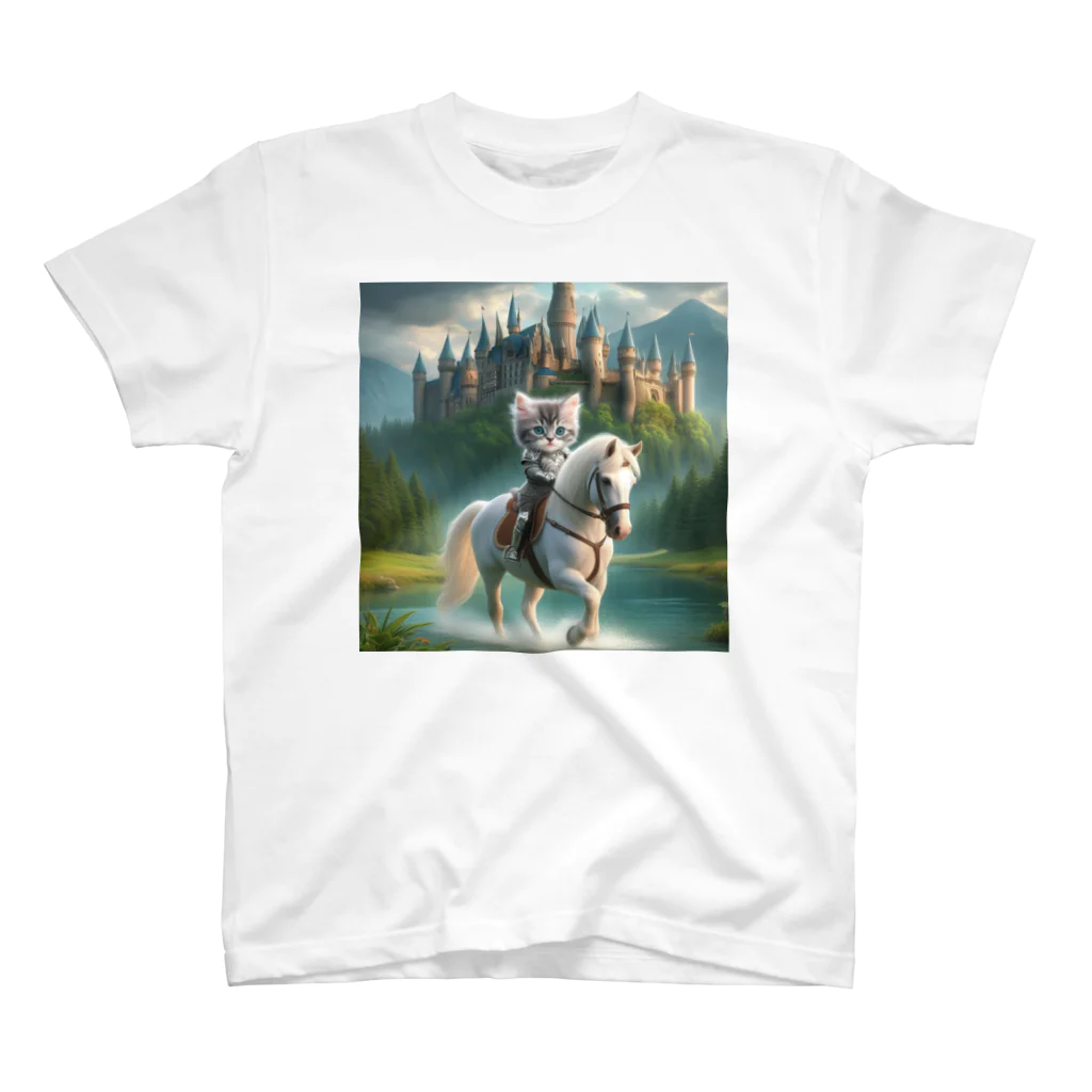 koumeiの白馬に乗ったネコ王子様2 スタンダードTシャツ