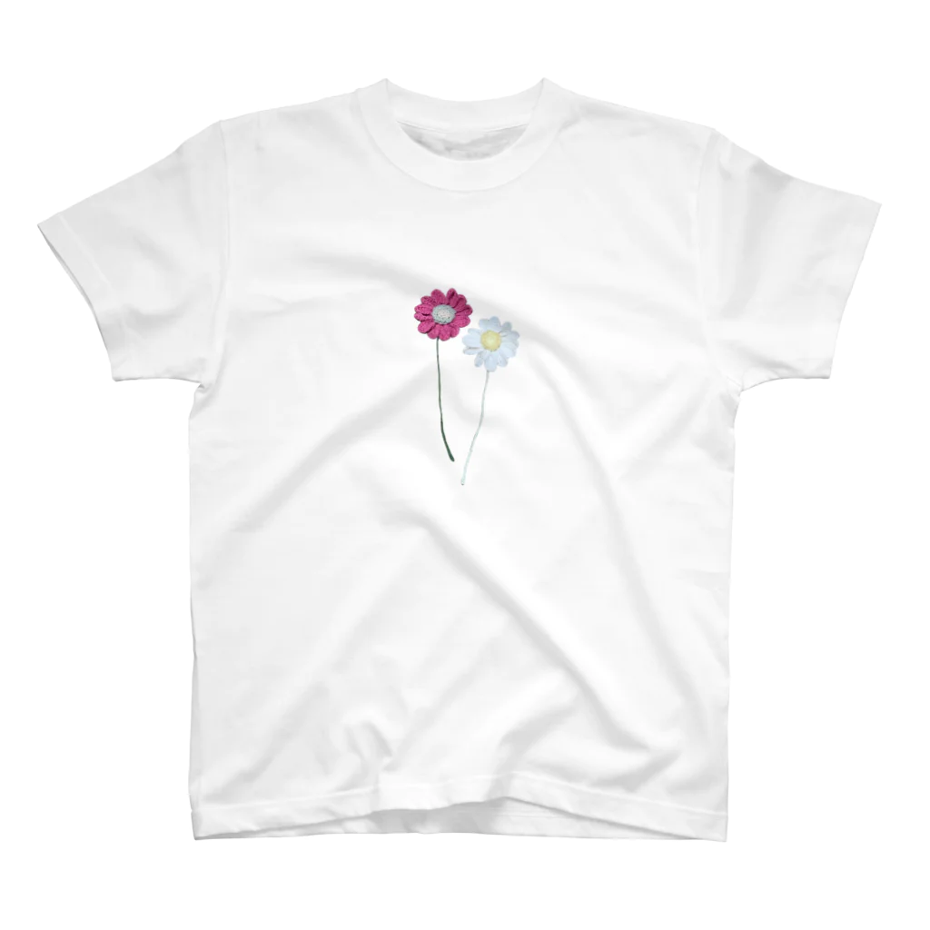 COLOrinのガーベラ(ピンク&白) Regular Fit T-Shirt