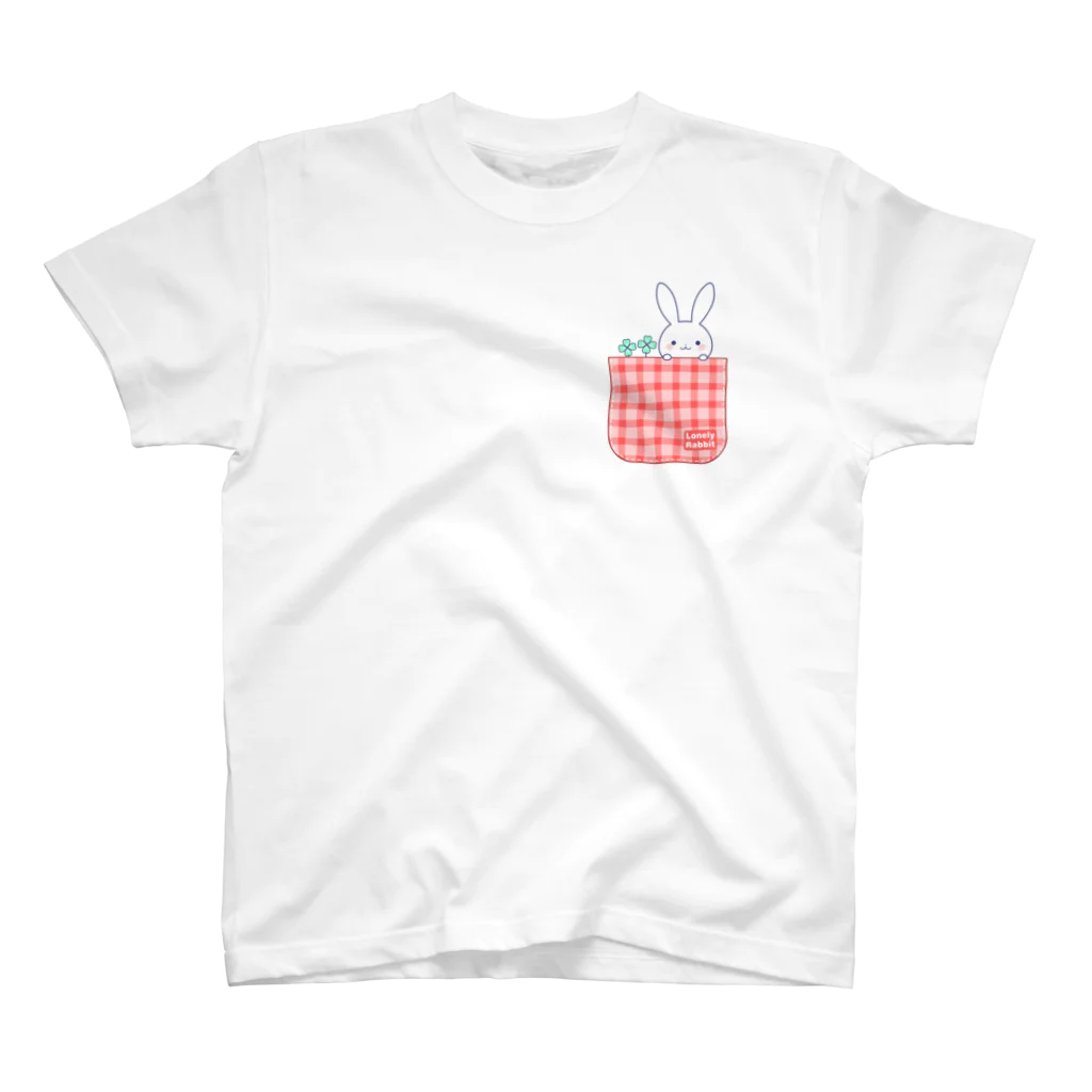 おがわゆきこの寂しがりうさぎ（ポケット×クローバー） スタンダードTシャツ