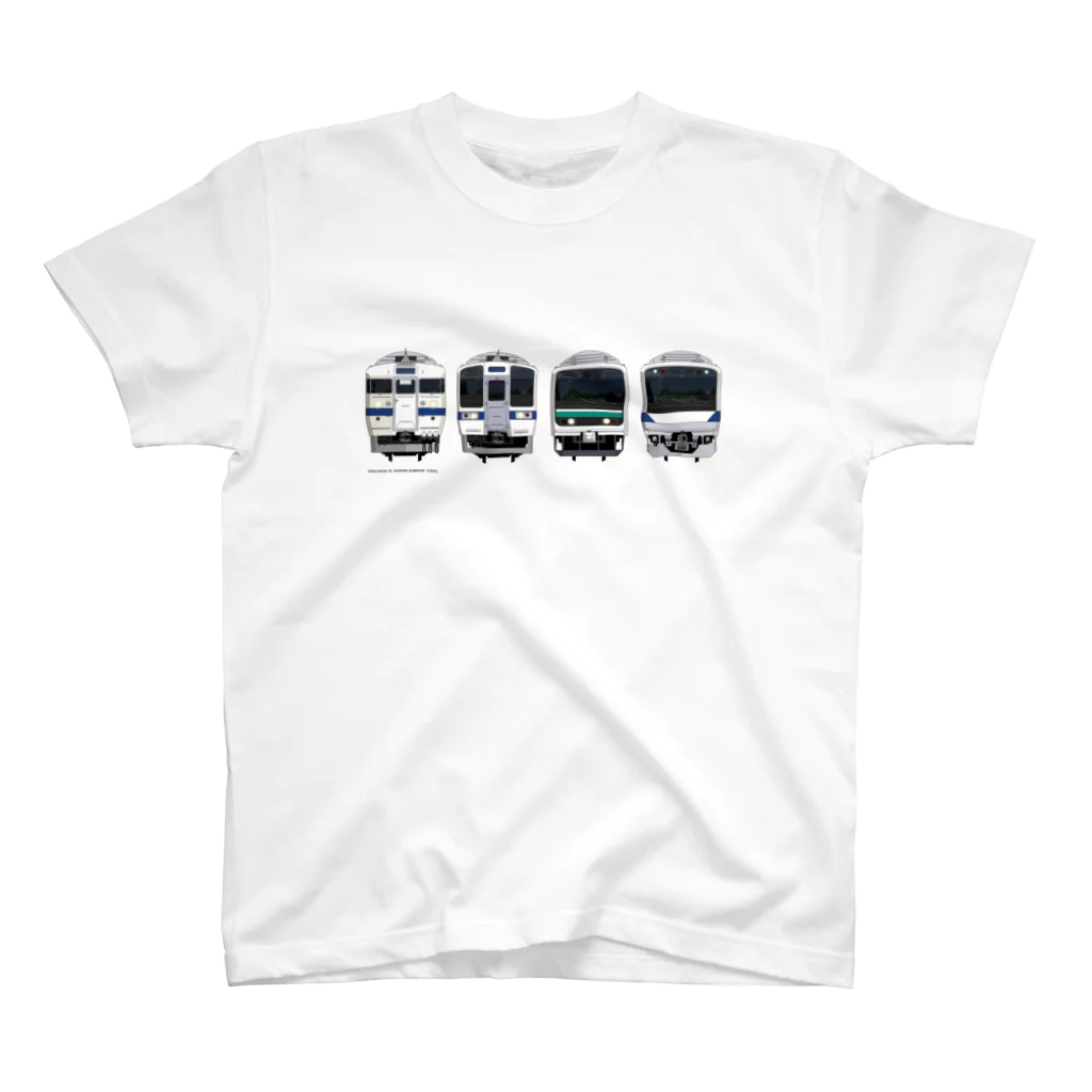 sushima_graphical_trainsの常磐兄弟【列車探訪】 Regular Fit T-Shirt