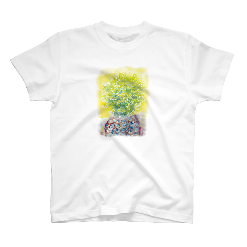 misa_manzanaの母の水彩画〜カモミール Regular Fit T-Shirt