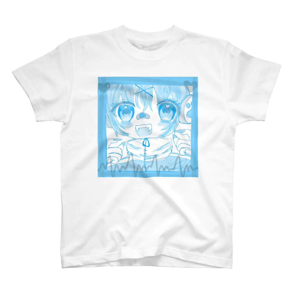 あっちんの女の子サブカル水色 Regular Fit T-Shirt