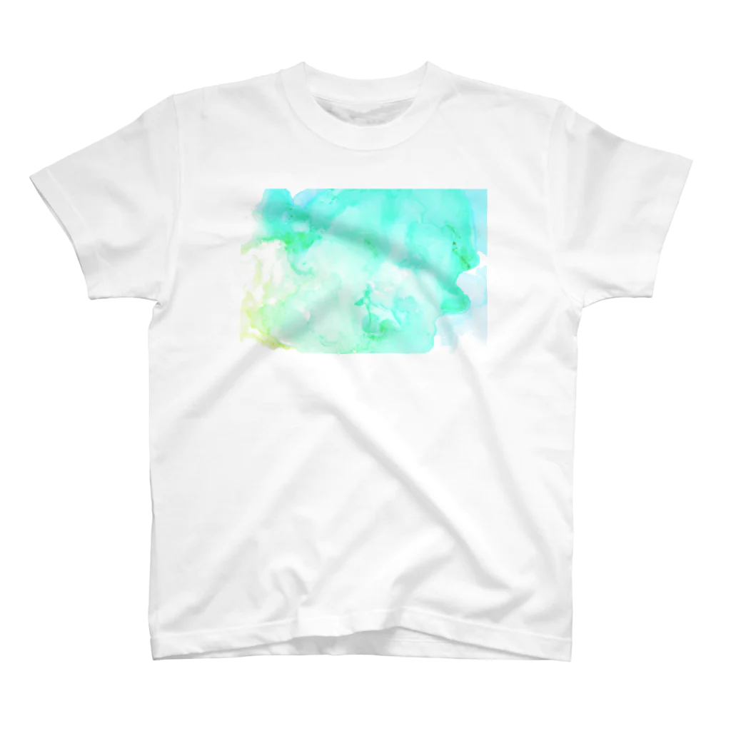 enocatの綺麗な水彩カラー　EMERALD GREEN Regular Fit T-Shirt