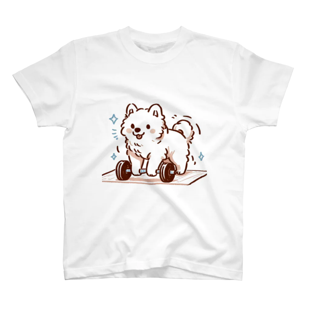 ke__to_isurugiの筋トレサモエド犬(女性向け) スタンダードTシャツ