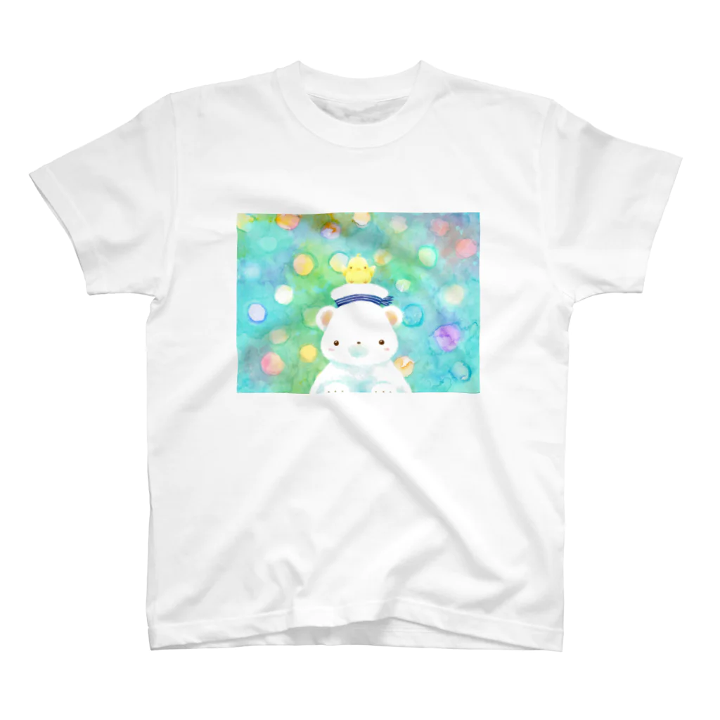 飴星の唄の白くまとひよこ スタンダードTシャツ