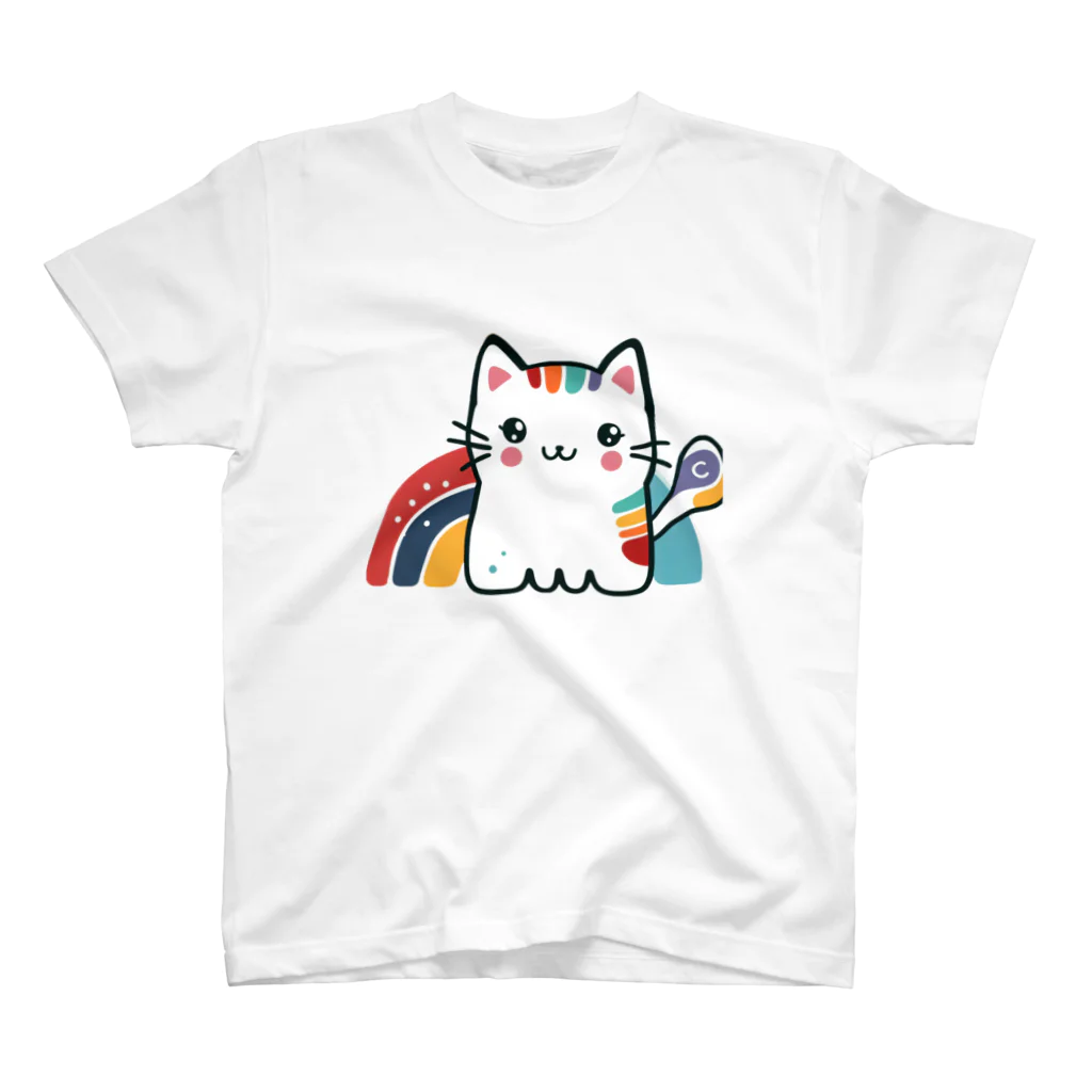 yielanggo007の虹のねこ スタンダードTシャツ