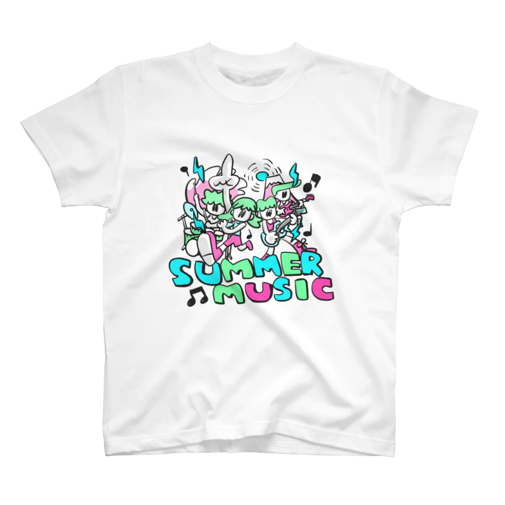 ポイショップのSUMMER MUSICーGREEN スタンダードTシャツ