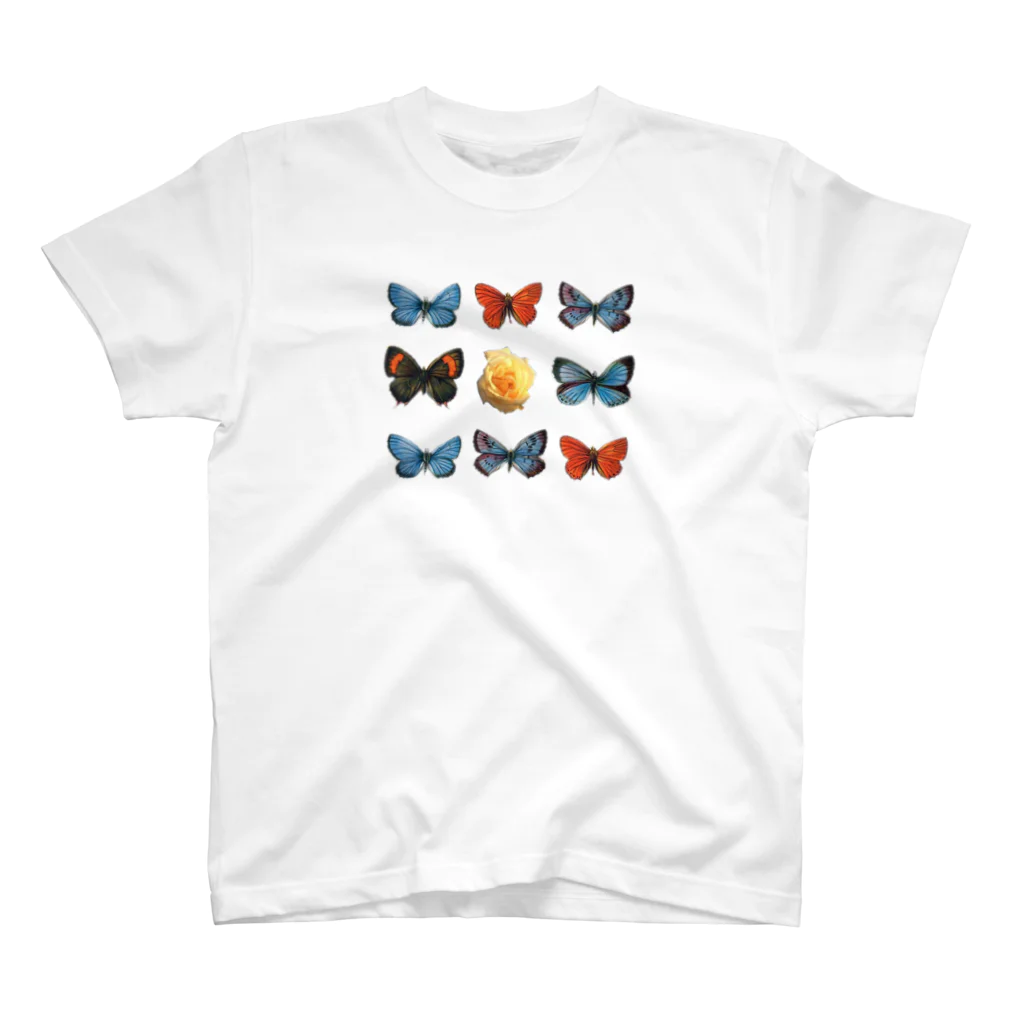 maimadeのRose in Butterflies スタンダードTシャツ