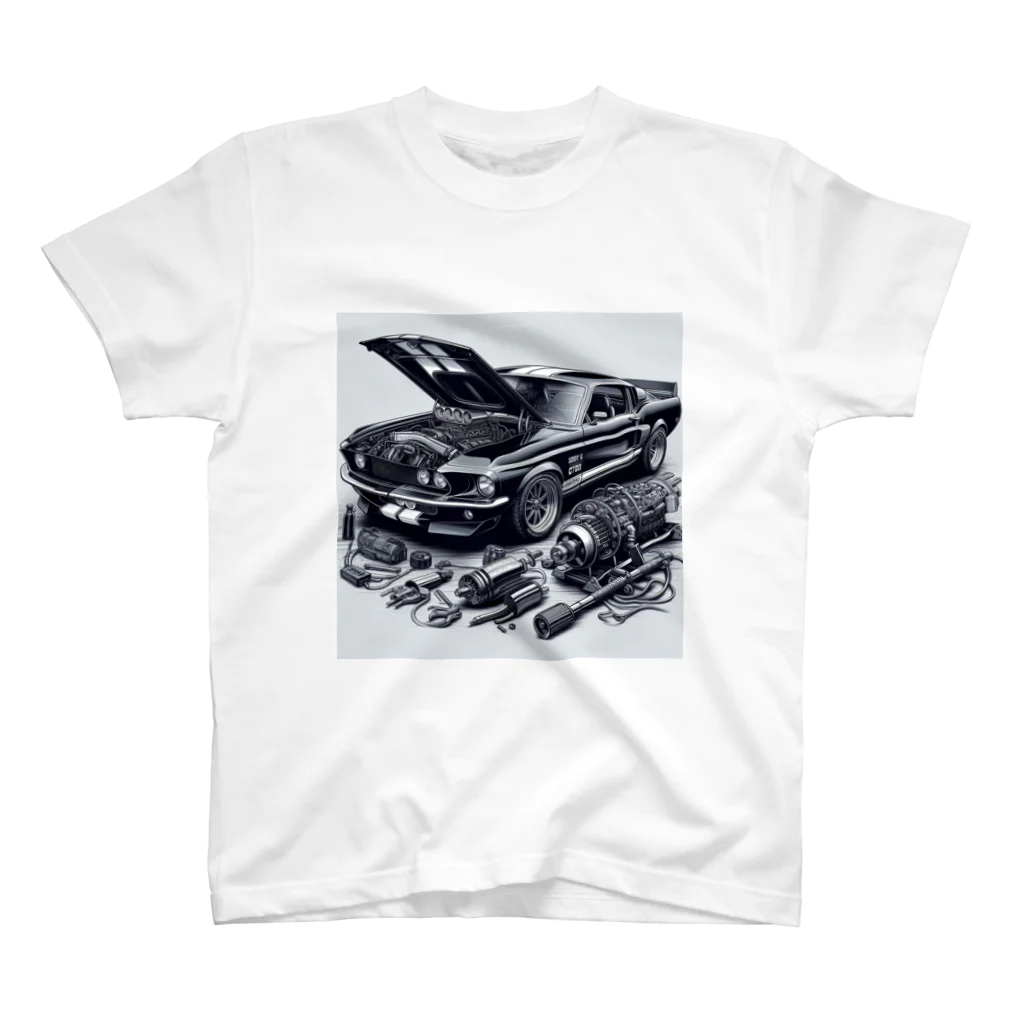 K styleのシェルビーマスタングGT500 スタンダードTシャツ