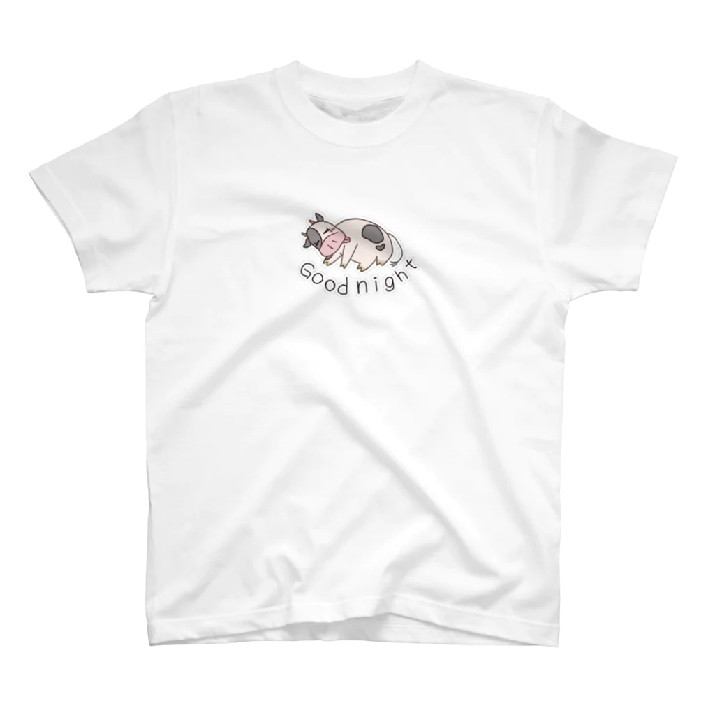 Totoolo designのおやすみ。むくみとぶたみ スタンダードTシャツ