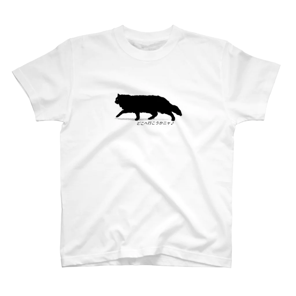 逃亡する猫「見世棚」の逃亡する猫 Regular Fit T-Shirt