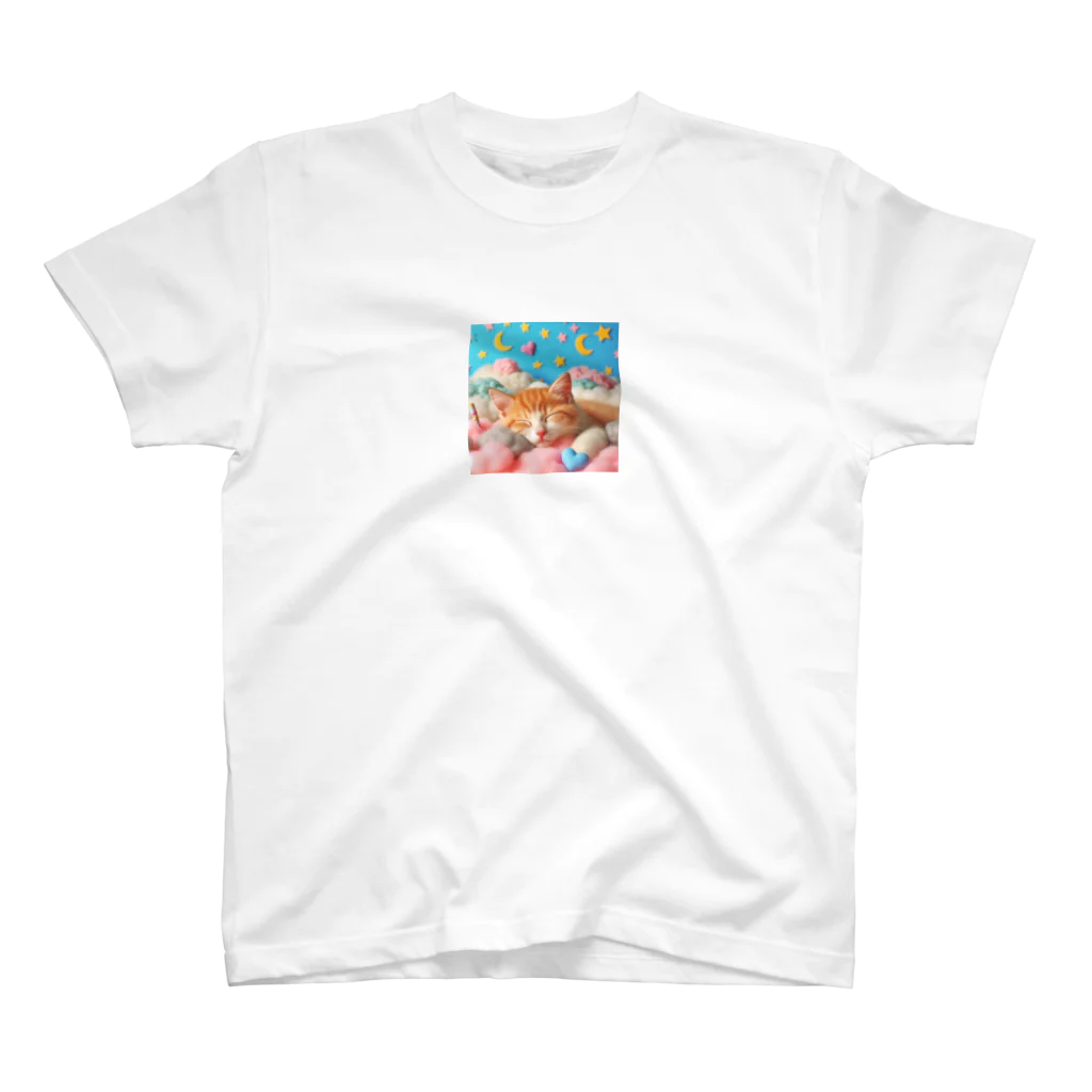 hiro168の眠っている猫,lofimusic スタンダードTシャツ