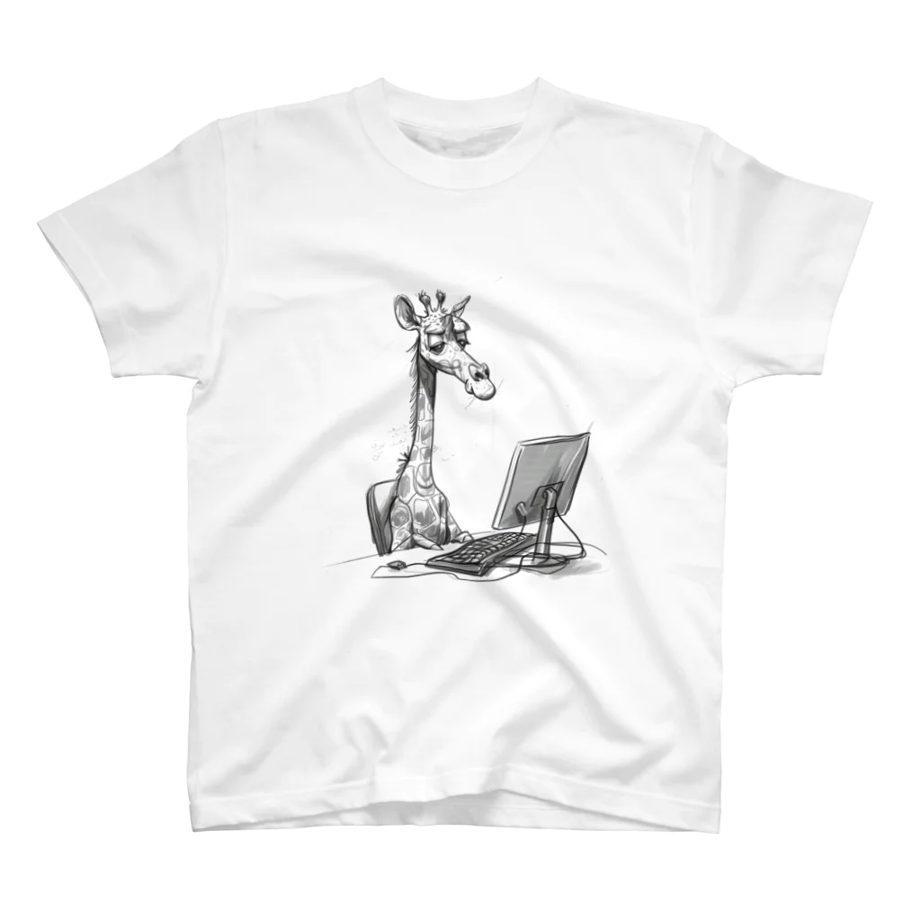 SSparrowのキリンとコンピュータ Regular Fit T-Shirt