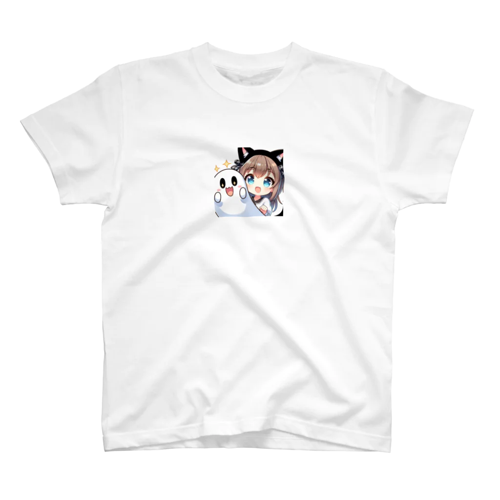 ハローにゃんポコちんストア ～幻想の世界へようこそ～の猫耳キャットガール＆ゴースト スタンダードTシャツ