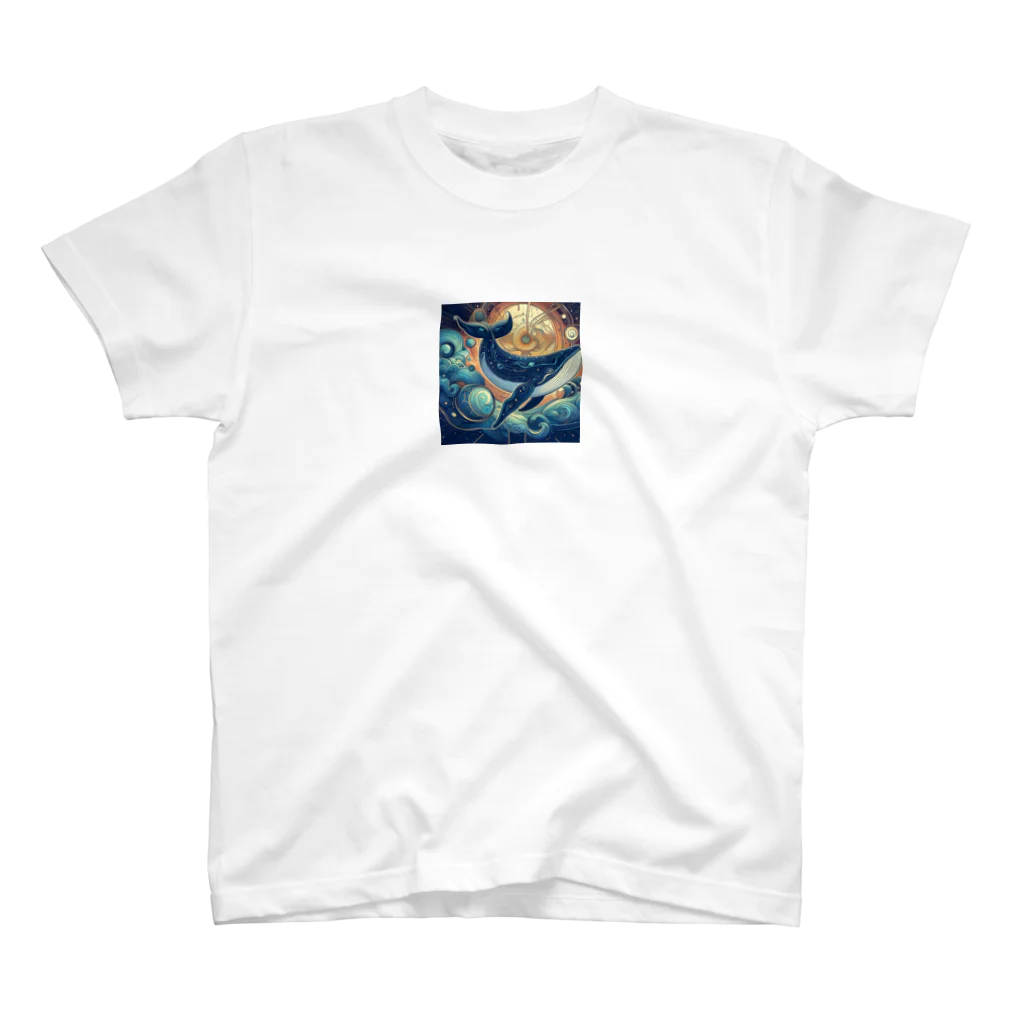 nico251の宇宙にただようクジラ Regular Fit T-Shirt