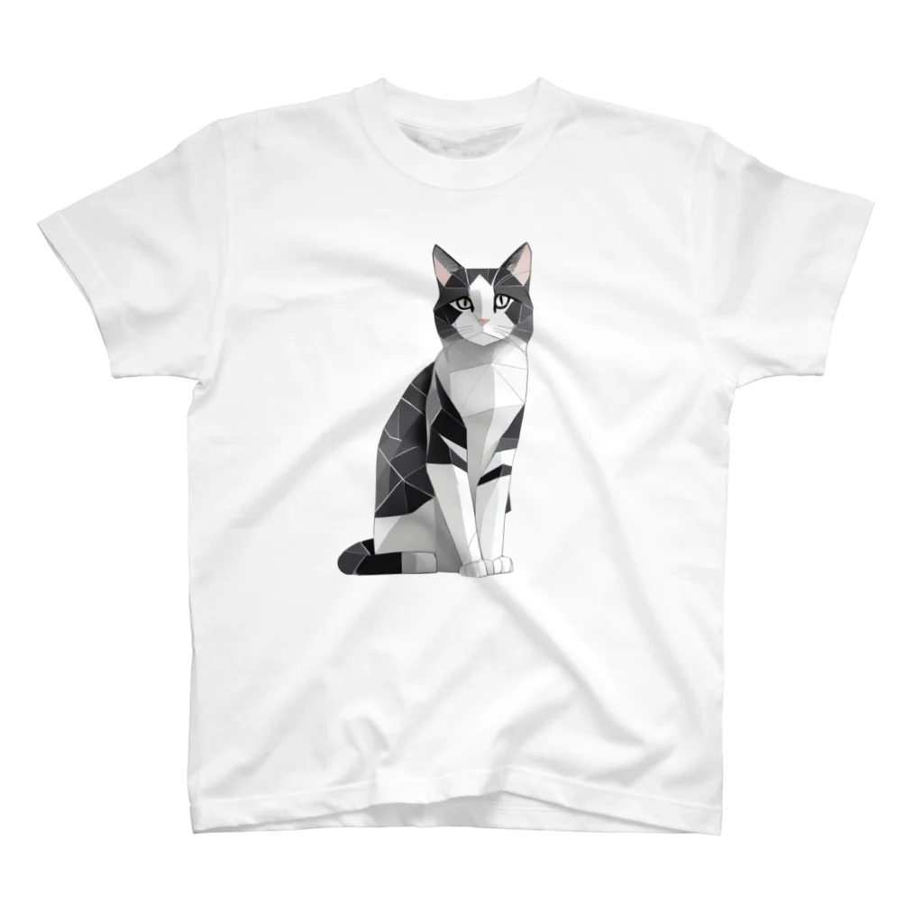 designinglab-itemsの日本の猫　ハチワレさん Regular Fit T-Shirt