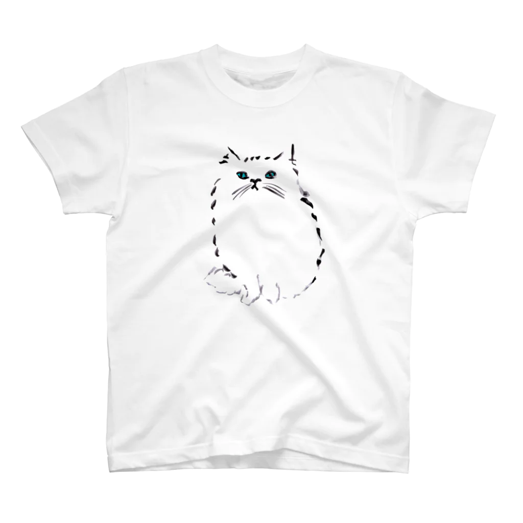 sucre usagi (スークレウサギ）のふわふわねこ スタンダードTシャツ