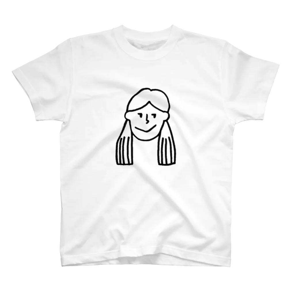 フラミンゴ洋裁店のふたつ結びの女の子 Regular Fit T-Shirt