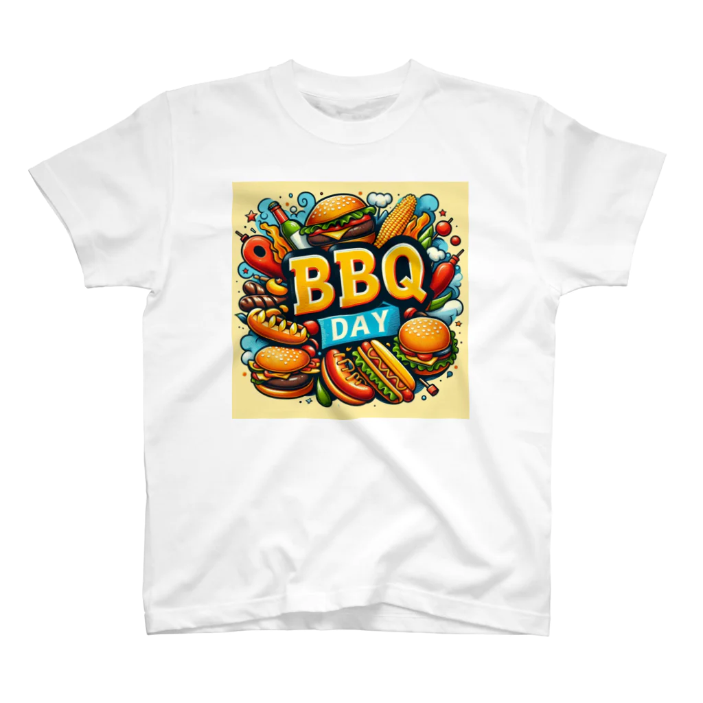 uhrsiyのBBQ DAY Regular Fit T-Shirt