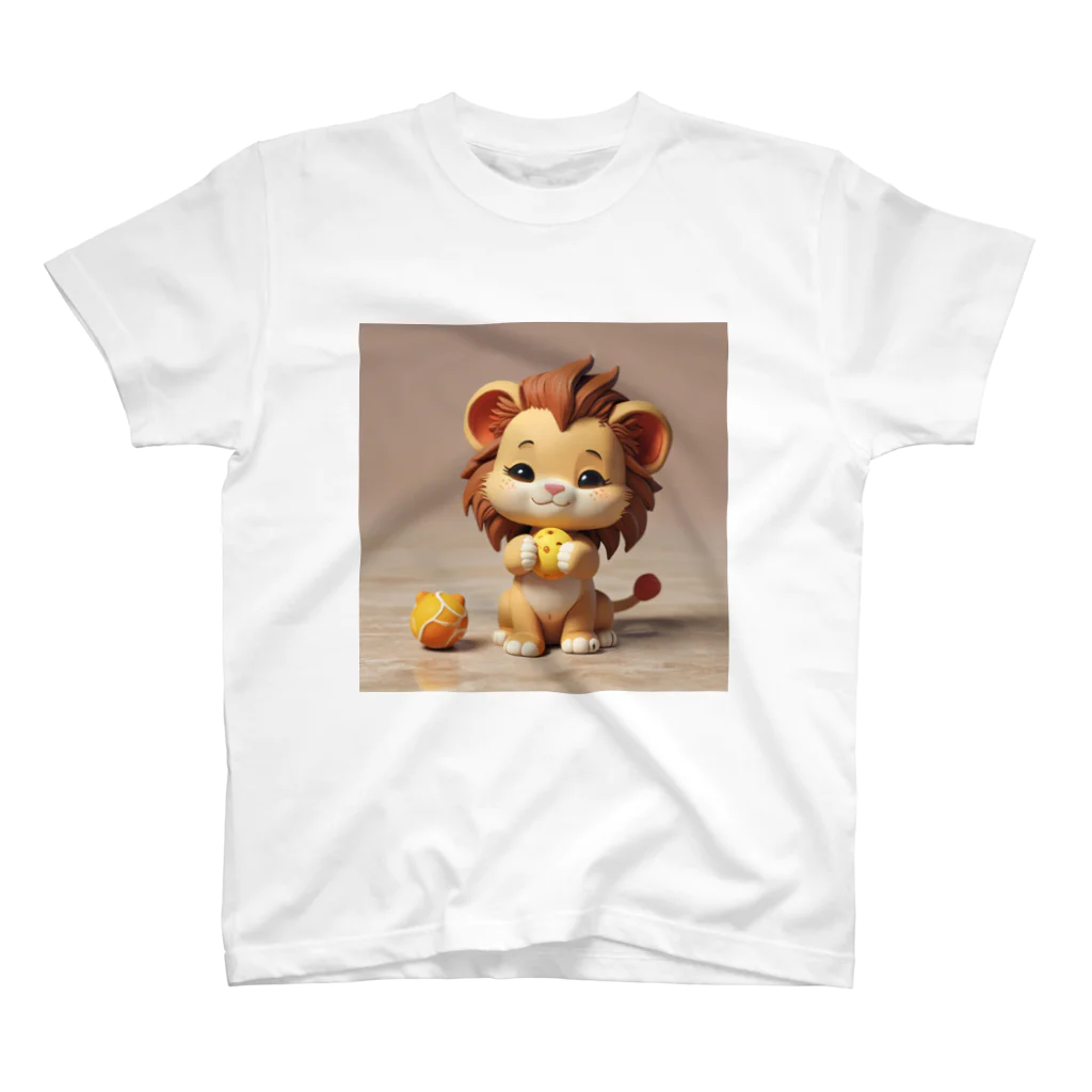 ganeshaの可愛いライオンとおもちゃを使った粘土のモデリング体験 Regular Fit T-Shirt