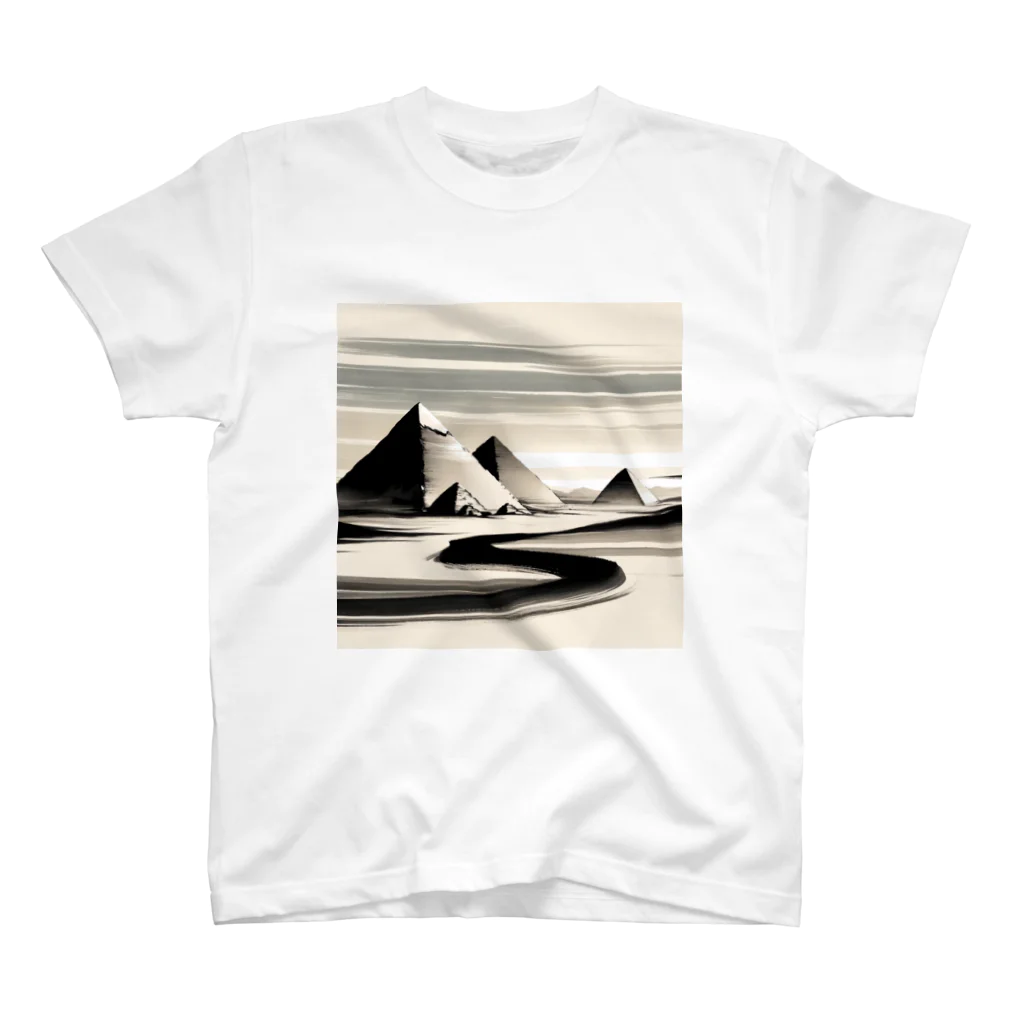 Hey和のピラミッド　世界遺産　日本風 スタンダードTシャツ