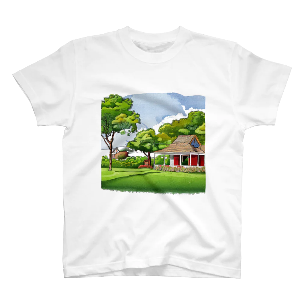 positive_poem05の作詩場所の風景 Regular Fit T-Shirt