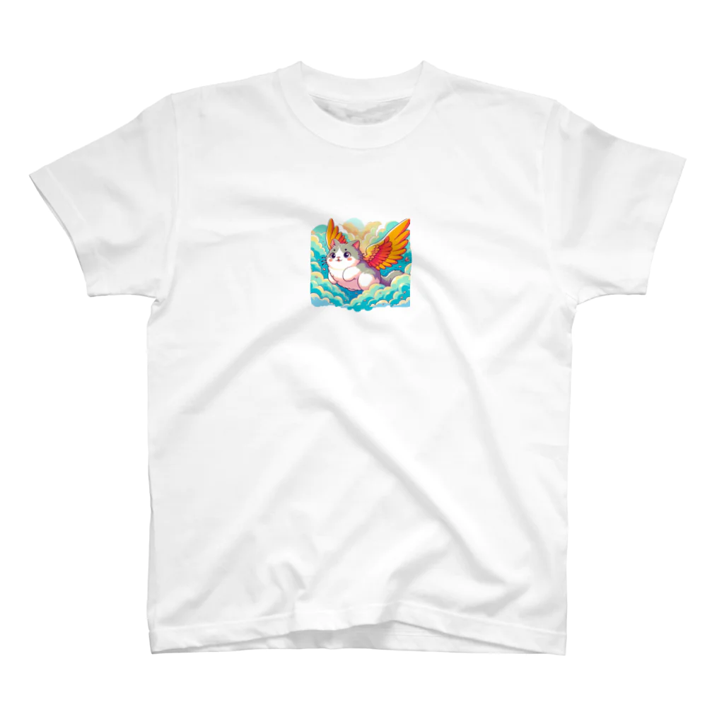 oz-chanの空飛ぶ猫アニメ風2 スタンダードTシャツ