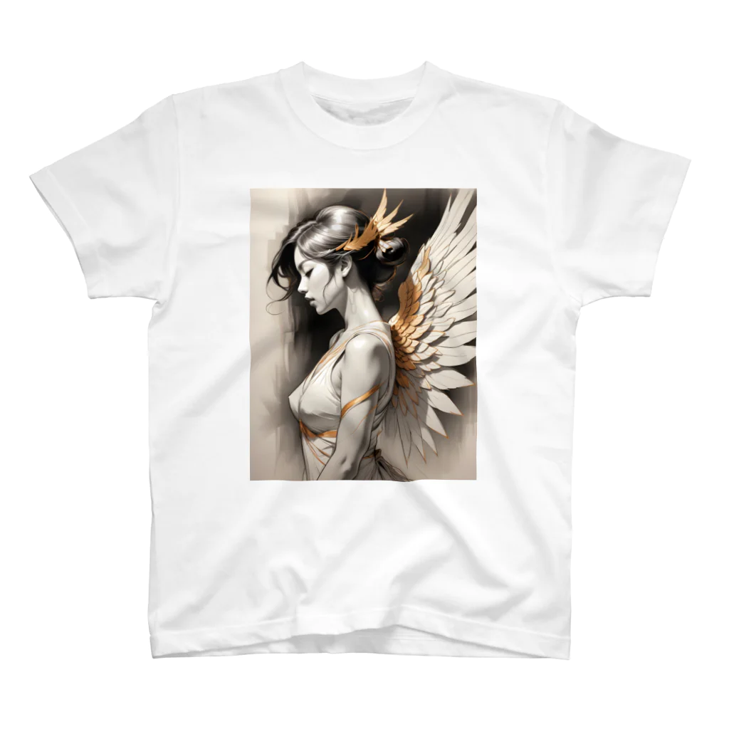 AI Fantasy Art ShopのAngel Wing③ Regular Fit T-Shirt