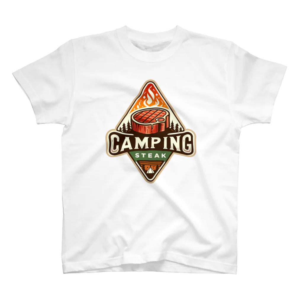 Camping Steak（キャンピング・ステーキ）のCamping Steak（キャンピング・ステーキ）06ステーキ菱形 スタンダードTシャツ