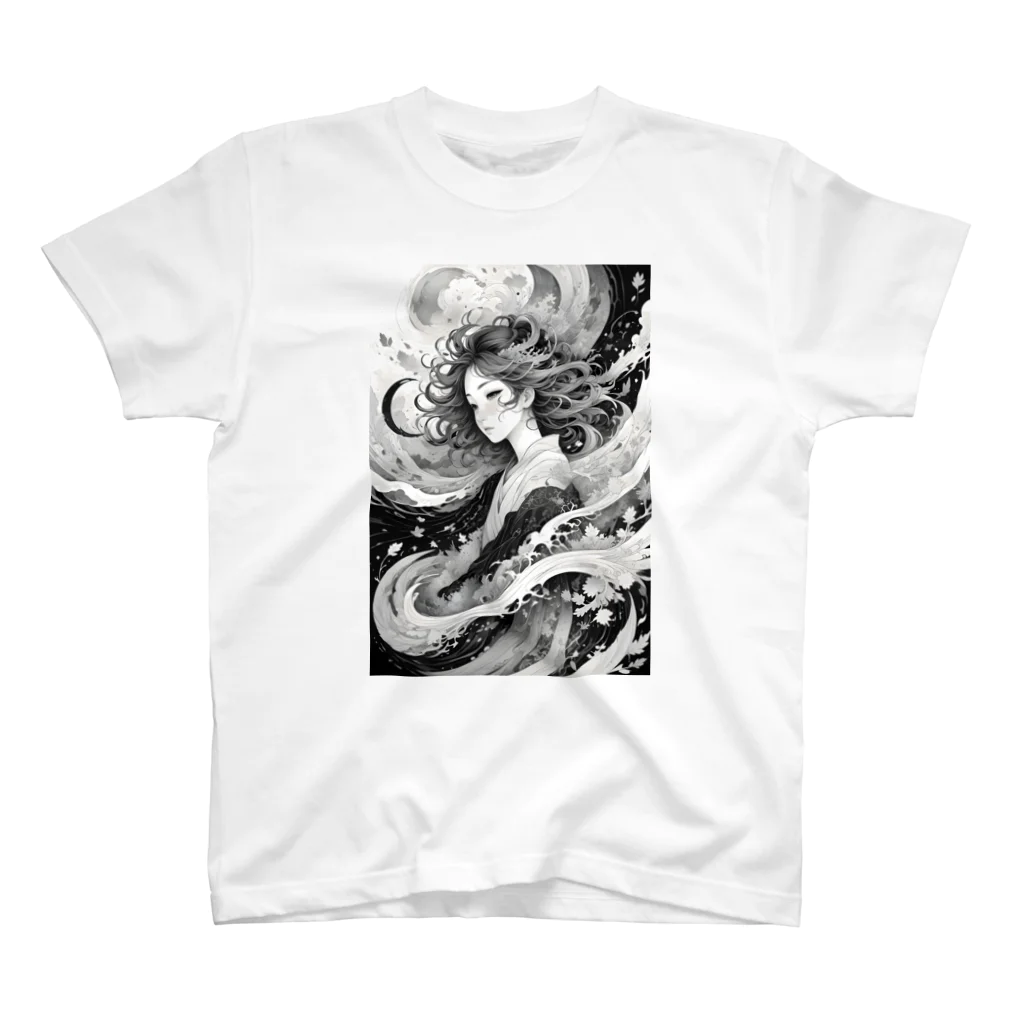 AI Fantasy Art ShopのIn the swirling world⑥ Regular Fit T-Shirt