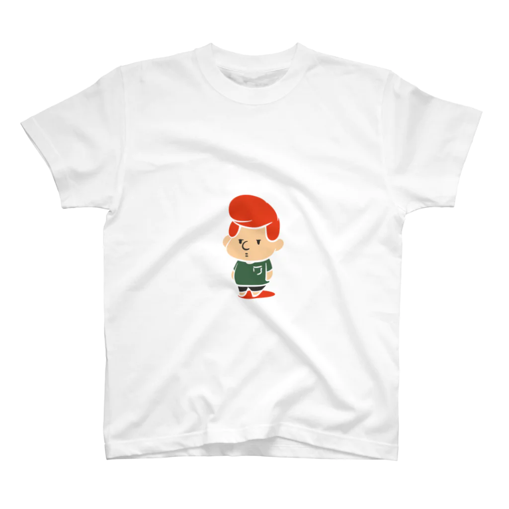 Poooompadoooourのおむずかりボーイ(線なし/カラー・赤) Regular Fit T-Shirt
