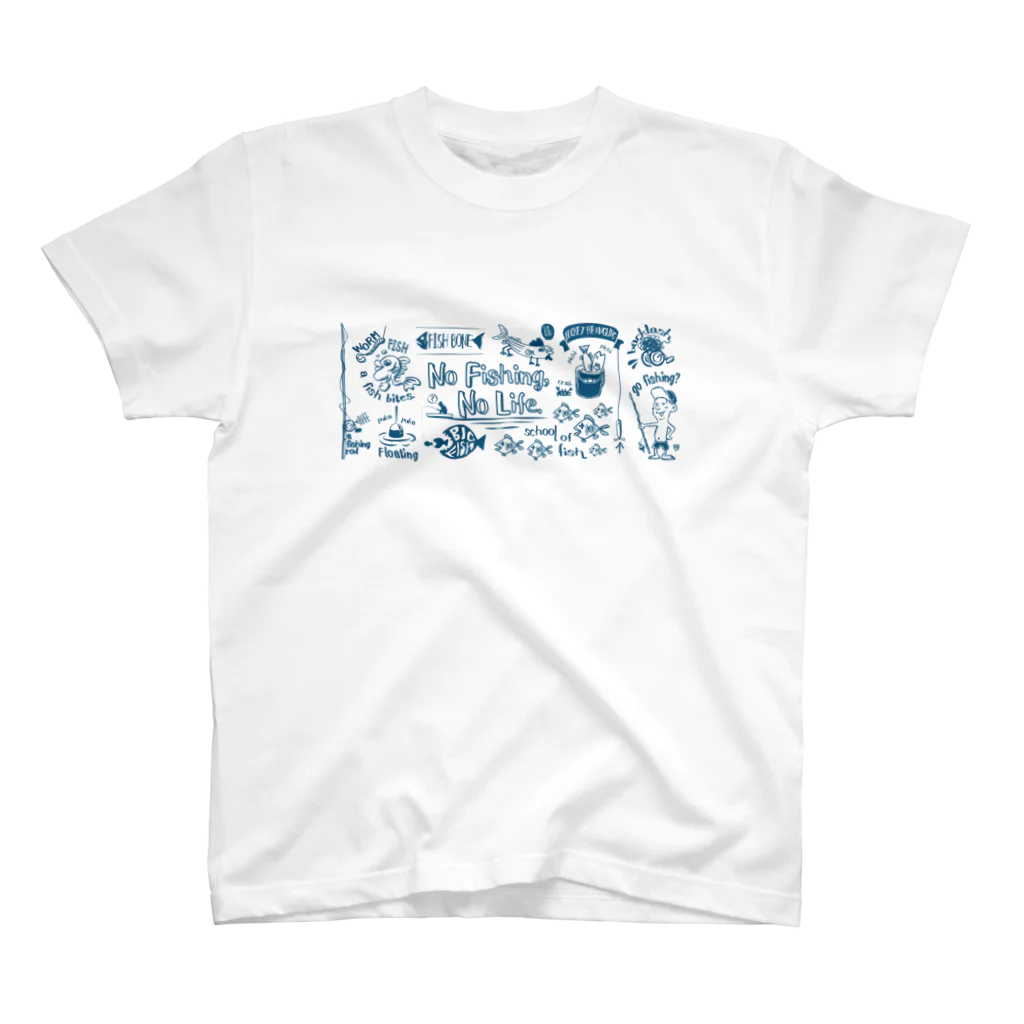 ワカボンドの釣りが好きなんです_横描き Regular Fit T-Shirt