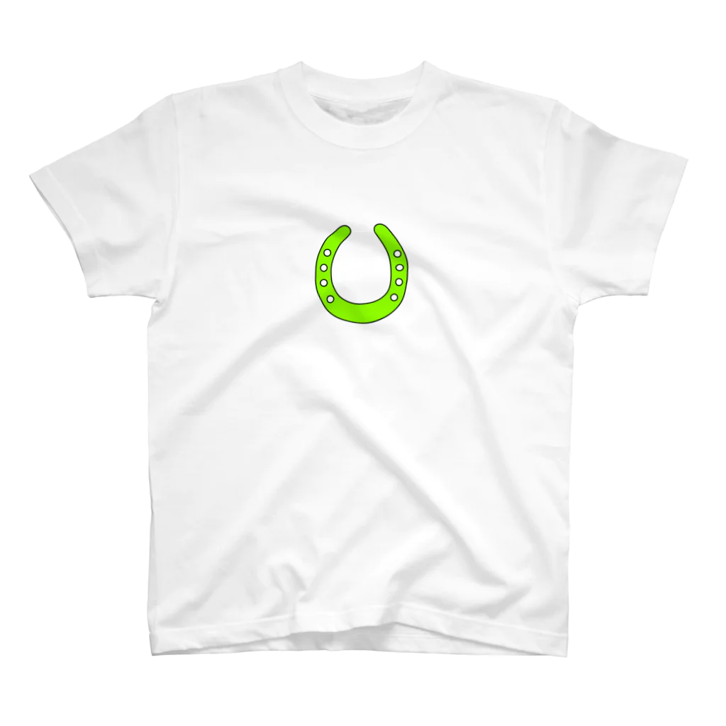 umajoの馬蹄（ホースシュー）Yellow Green スタンダードTシャツ