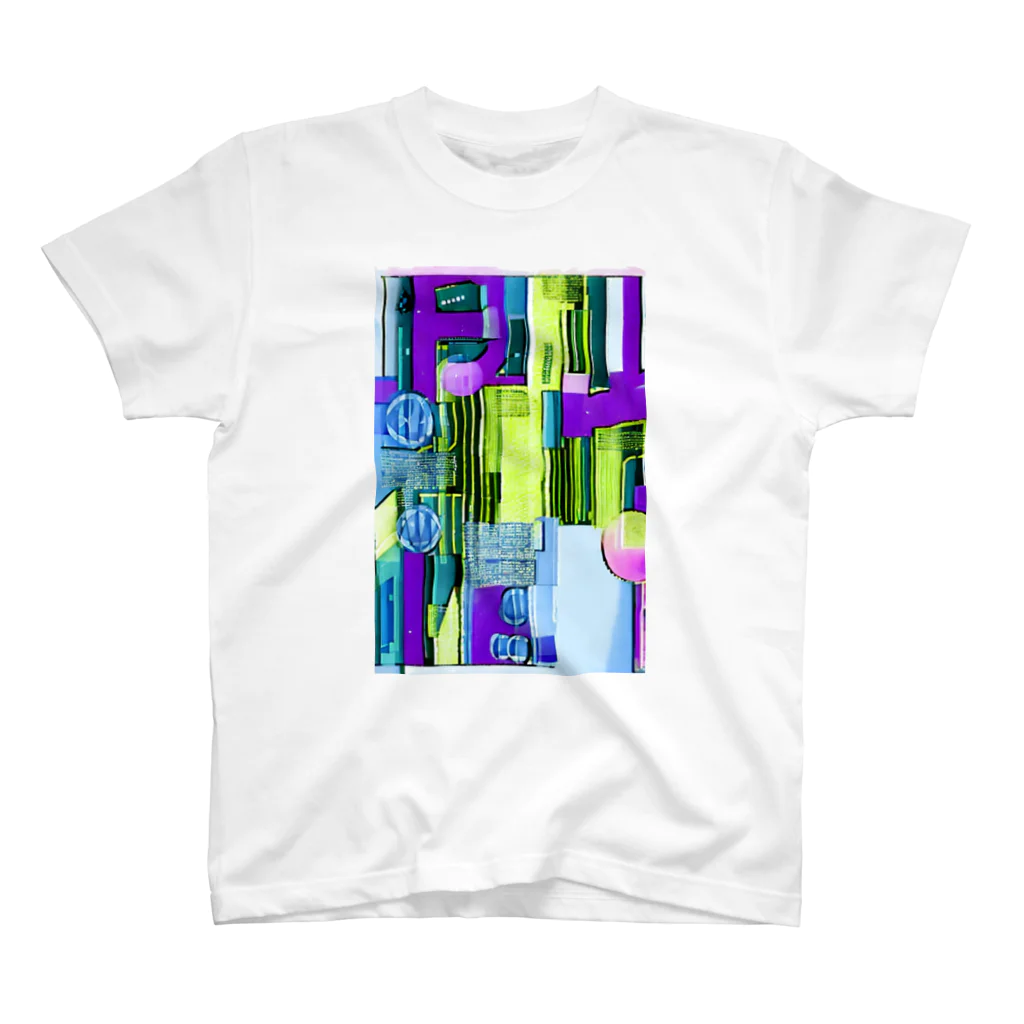 SHINY11のPurple cityscape スタンダードTシャツ