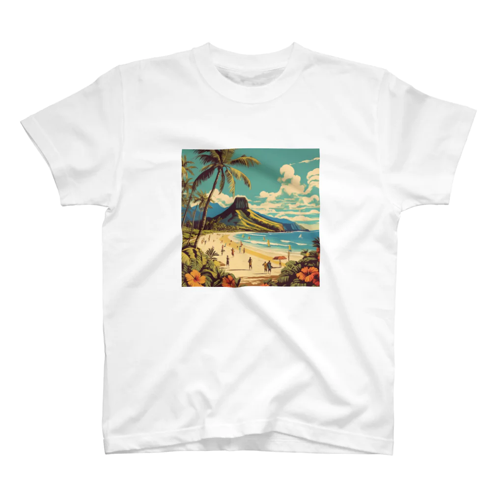 Design_Sutdio_BEAMの砂浜でゴキゲン スタンダードTシャツ