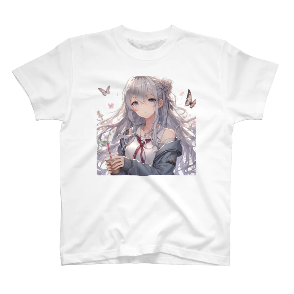 美少女silver girl'sの銀髪の女の子5 スタンダードTシャツ