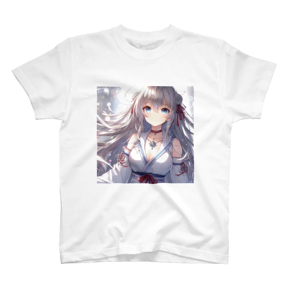 美少女silver girl'sの銀髪の女の子6 スタンダードTシャツ