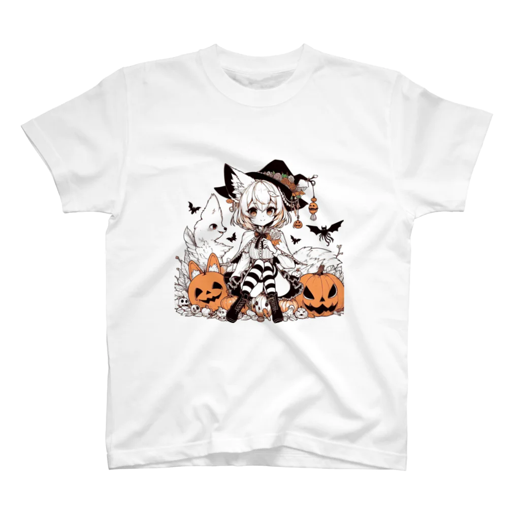 Fox_d.ogのFoxgirl.halloween.1 スタンダードTシャツ